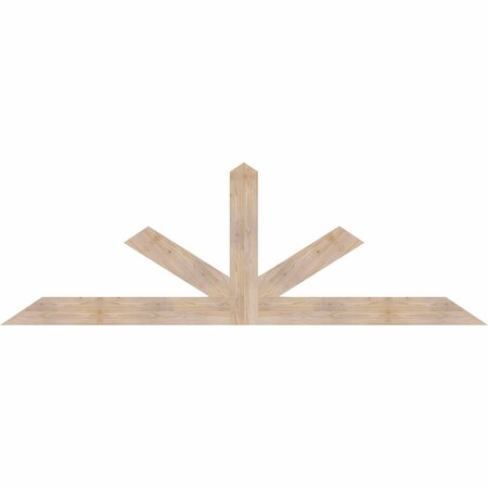 Ekena Millwork Saratoga Smooth Timber Gable Bracket, Douglas Fir, 96"W x 32"H x 1 1/2"D x 5 1/2"F, 8/12 Pitch GBW096X32X0206SAR00SDF